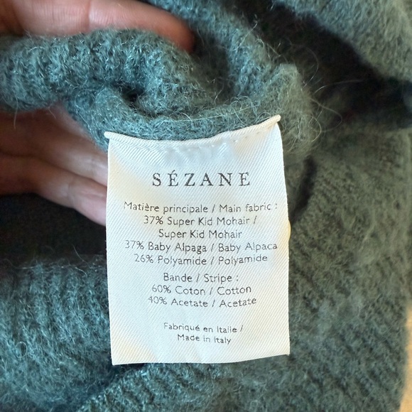 Sézane Gaspard Knitwear Jumper in Sage - Picture 4 of 4